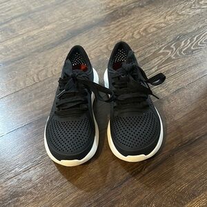 CROCS Black and White Athletic Shoes